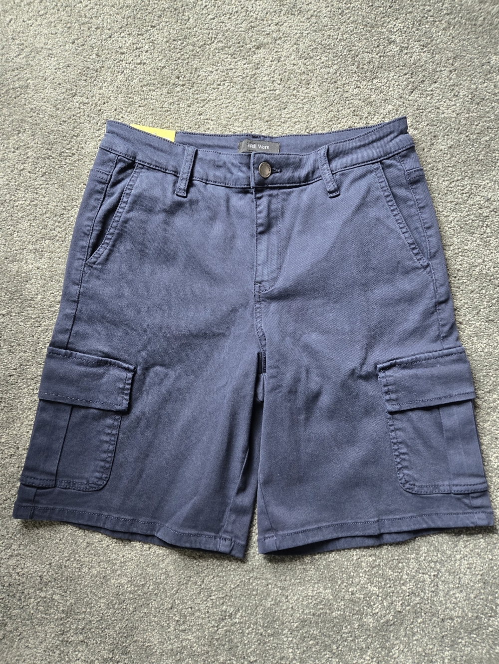 Well Worn Womans High Rise Navy Cargo Shorts